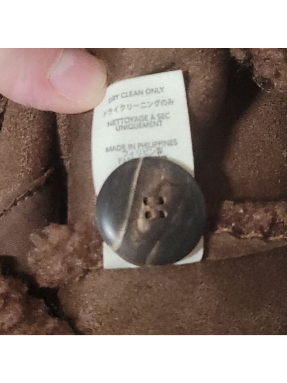 The Great. Chocolate Plush Car Coat 1 Small Oversized Teddy Jacket Fleece Brown - Picture 10 of 11
